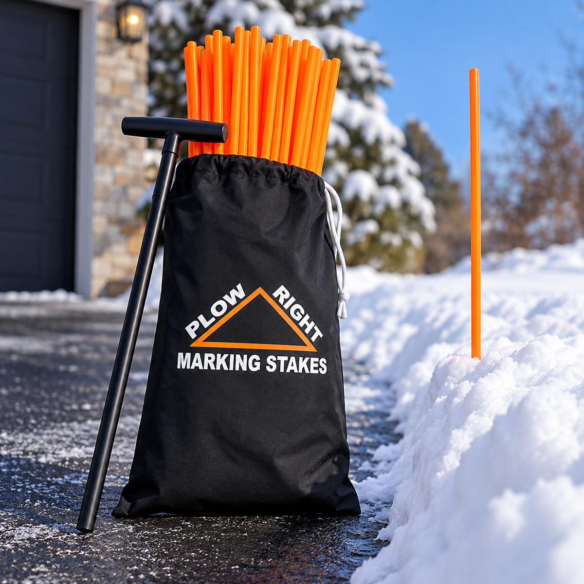 Plow Right Driveway Marking Stakes