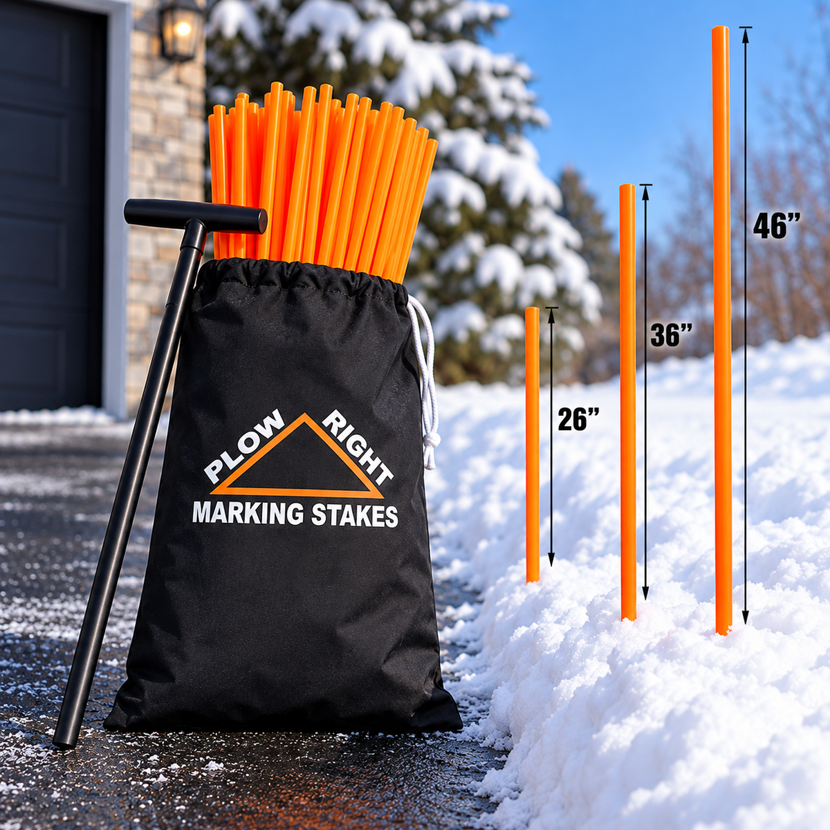 Plow Right Driveway Marking Stakes